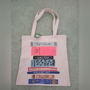 NWT Kate Spade Canvas Tote Bag in Book Theme